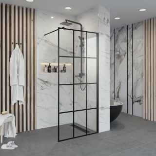 Душевая перегородка Niagara NG-685-10BLACK 100см чёрный/прозрачное